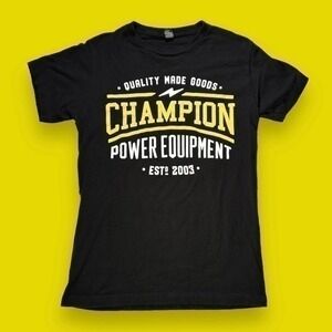 Tultex Champion Power Equipment Black Graphic Tshirt Size Small - "Bodie"